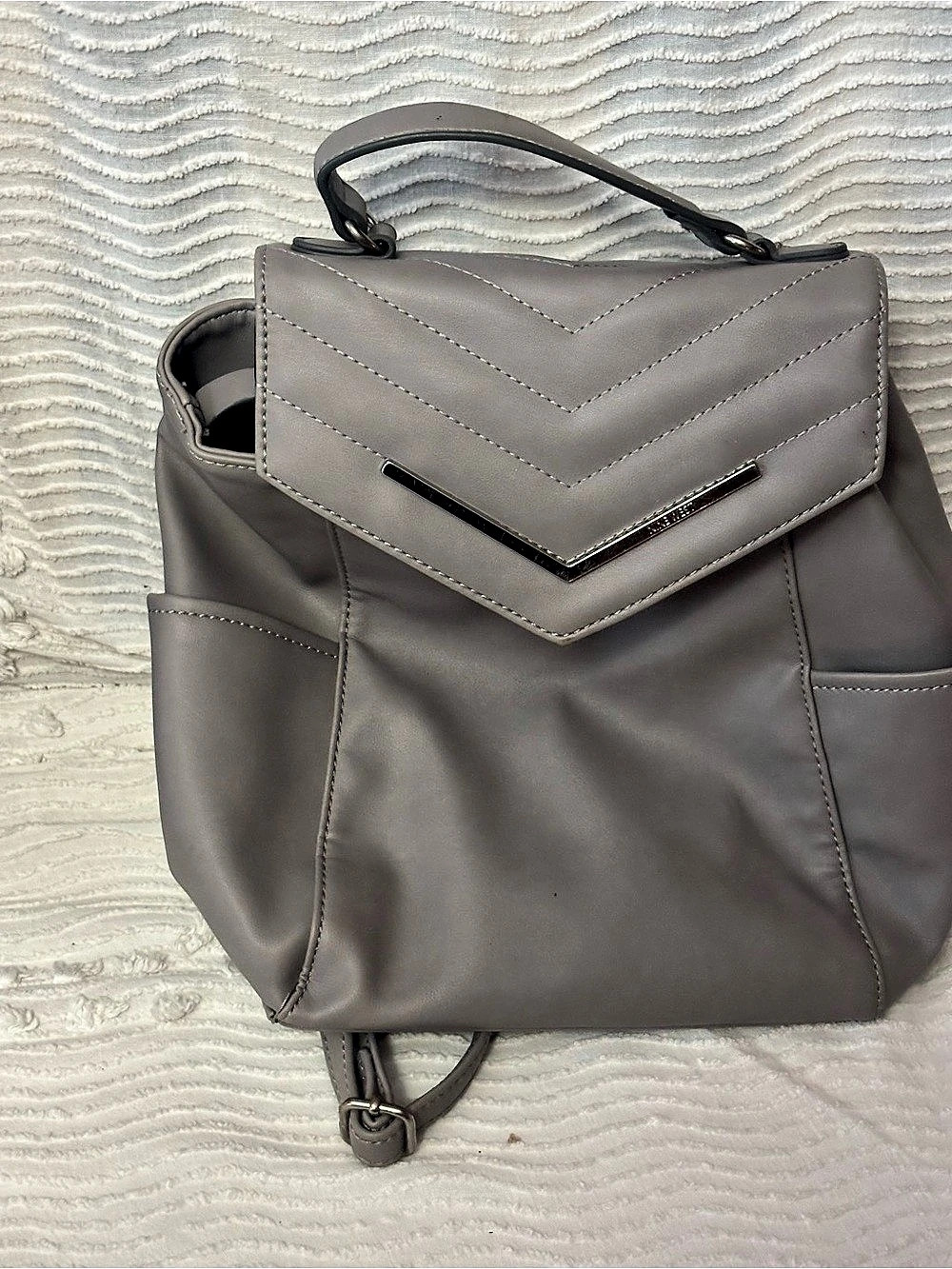 Nine West Gray Chevron Backpack